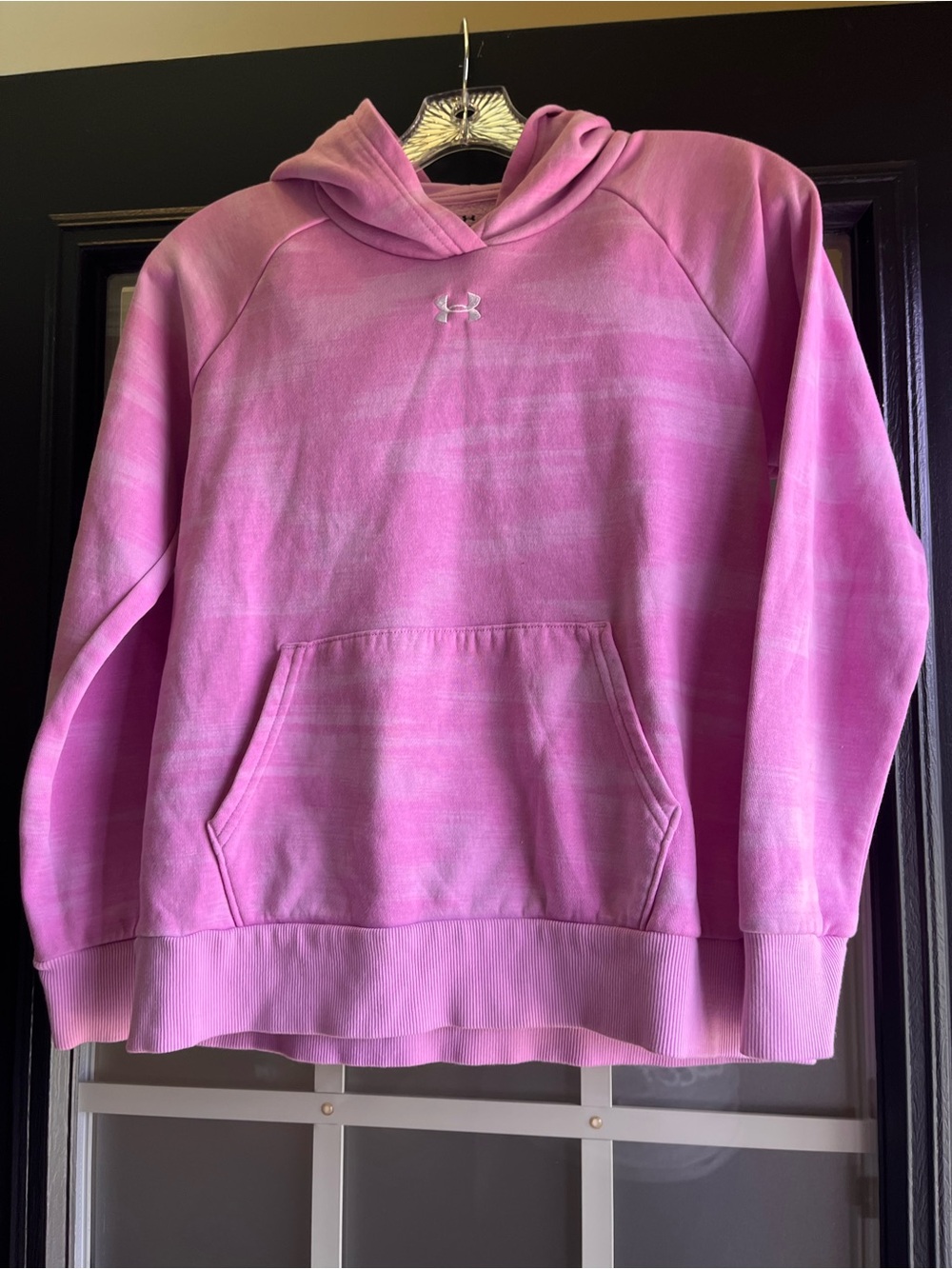 Girls Under Armour Pink Tie-Dye Hoodie Sweatshirt
